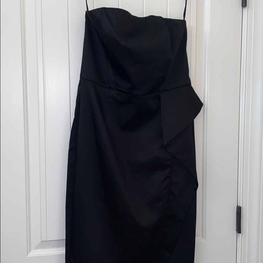 White House Black Market Satin strapless dress